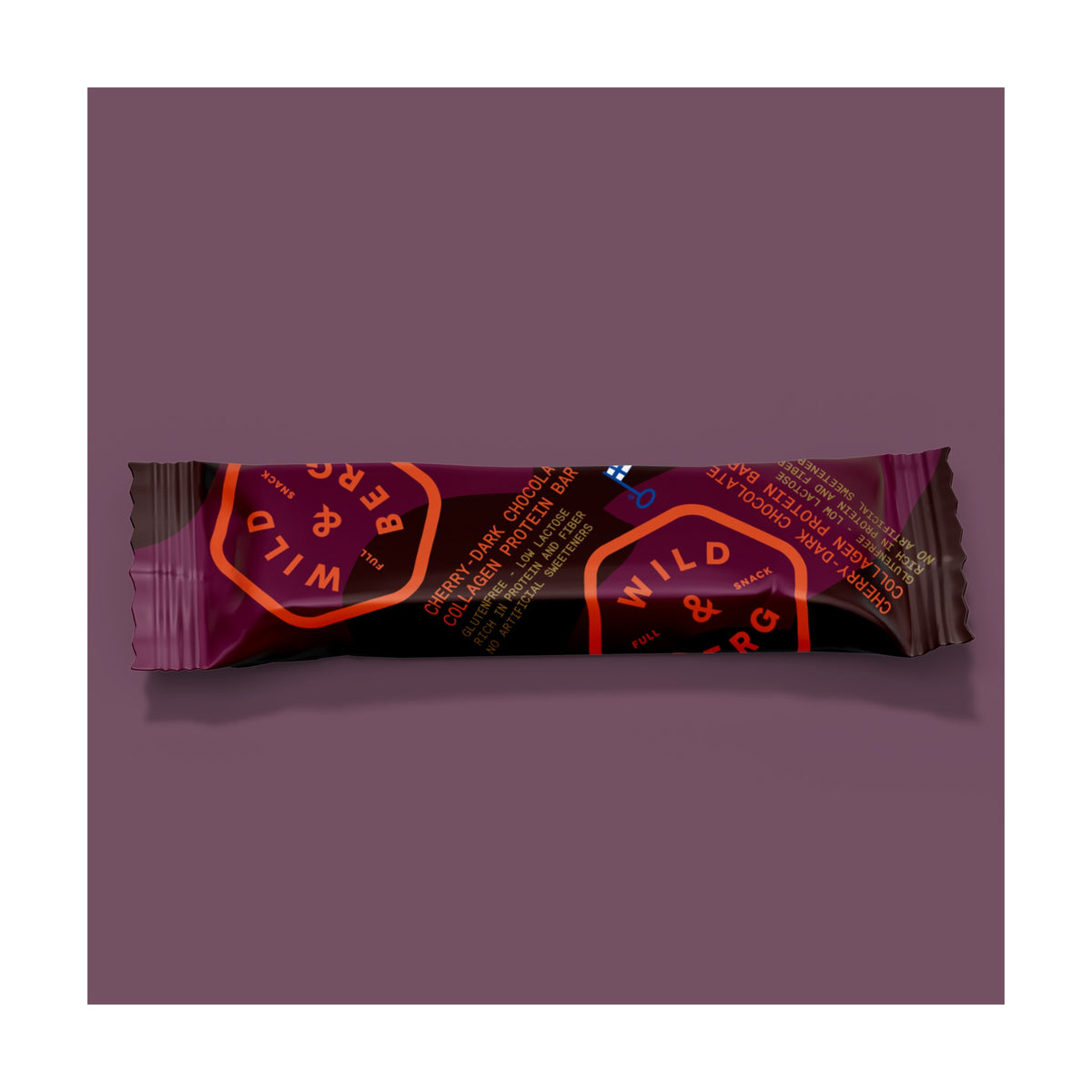 Wild & Berg Kirsikka & Tumma suklaa – Kollageeni-proteiinipatukka (40 g)