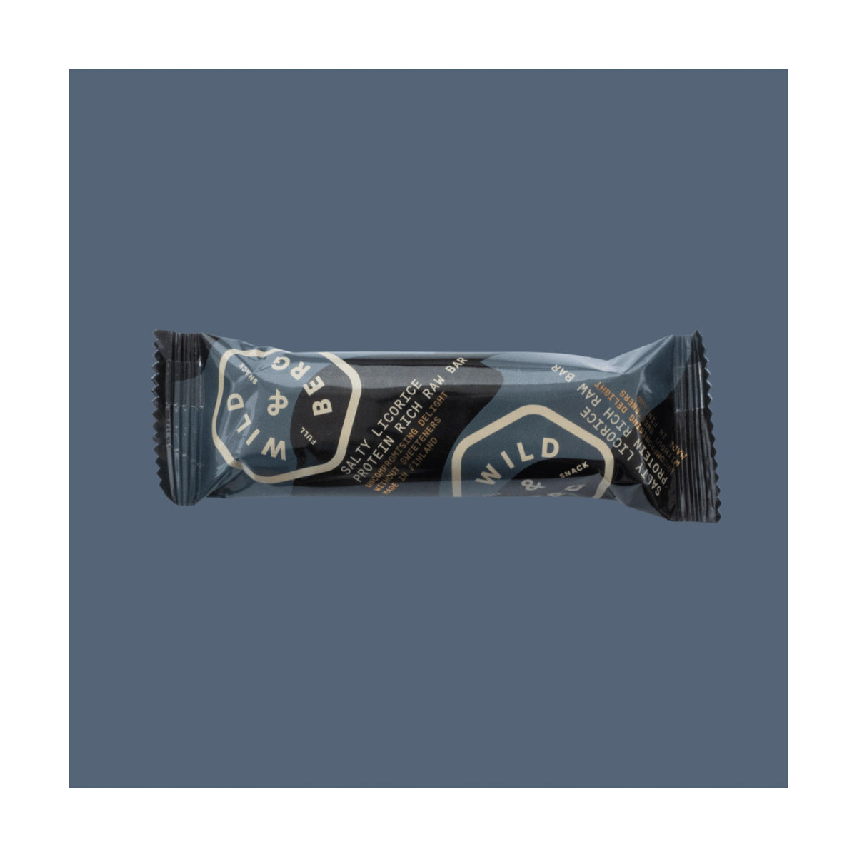 Wild & Berg Lakritsi-Salmiakki – Proteiinipitoinen täysvälipala (40 g)